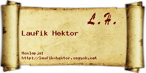 Laufik Hektor névjegykártya